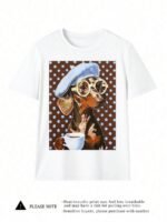 Elorivane Women's Polka Dot Dachshund Tee, Casual Minimalist Summer - Image 3