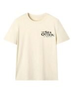 Elorivane Women's White Vintage Sea Otter Biology Tee, Plus Size Round Neck Casual Summer - Image 4