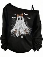 Elorivane Plus Size Moon & Star Print Sleeveless Camisole Long Sleeve T-Shirt for Spring Summer Spring Break Fall - Image 14