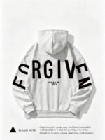 Elorivane Women's FORGIVEN Christian Hooded Sweatshirt, Cozy Casual Long Sleeve - Image 3