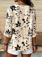 Elorivane Women's Woven Printed Casual Fall Blouse - Image 2