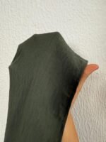 Elorivane Plus Size Olive Green Pleated Shirt, Elegant Versatile Top for Office Daily Wear, Autumn Casual Wear - Image 8