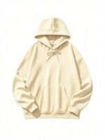 Elorivane Women Y2K Solid Color Hooded Pullover Sweatshirt, Casual Yellow Fall Back To School Hoodie - Image 45