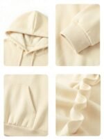 Elorivane Women Y2K Solid Color Hooded Pullover Sweatshirt, Casual Yellow Fall Back To School Hoodie - Image 47