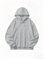 Elorivane Women Y2K Solid Color Hooded Pullover Sweatshirt, Casual Yellow Fall Back To School Hoodie - Image 31