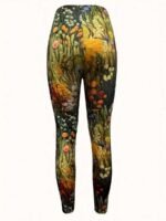 Elorivane Women's Plus Size Floral Print Leggings - Stretchy All-Season Pants, Perfect For Themed Parties - Image 17
