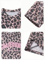 Elorivane Women's California City Leopard Print Tee, Y2K Minimalist Casual - Image 6
