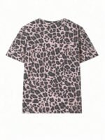 Elorivane Women's California City Leopard Print Tee, Y2K Minimalist Casual - Image 4
