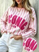 Elorivane Plus Size Witch Hat Print Crew Neck Long Sleeve Top for Fall Daily Wear - Image 9