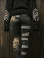 Elorivane Plus Size High Waisted Halloween Print Leggings Stylish Comfortable for Everyday Halloween Wear - Image 11