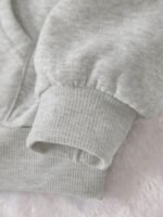 Elorivane Plus Size Sheep & Letter Slogan Graphic Thermal Drawstring Pullover Sweatshirt for Fall Winter Casual Wear - Image 9