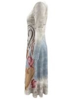 Elorivane Plus Size Washed Blue Heart Print Maxi Dress V-Neck Long Sleeve Vintage Western Boho Cowgirl Loose Dress for Fall Casual Wear - Image 11