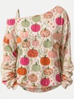 Elorivane Plus Size Moon & Star Print Sleeveless Camisole Long Sleeve T-Shirt for Spring Summer Spring Break Fall - Image 43