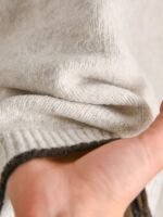 Elorivane Plus Size Apricot Sweater, Cross-Stitch Drop Shoulder Loose Pullover, Minimalist Autumn Winter Casual Top - Image 8