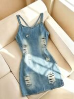 Elorivane Plus Size Women Letter Print Casual Cami Dress for Daily Date - Image 3