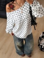 Elorivane Tween Girls Y2K Graphic Sweatshirt, Stretchy Off The Shoulder Top - Image 9