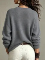 Elorivane Minimalist Crew Neck Long Sleeve Sweatshirt - Image 14