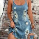 Elorivane Plus Size Women Letter Print Casual Cami Dress for Daily Date