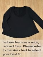 Elorivane Plus Size Mesh Patchwork V-Neck Long Sleeve T-Shirt Elegant Minimalist for Fall Commute Casual Wear - Image 6