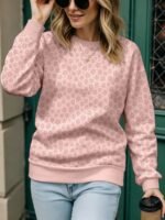 Elorivane Plus Size Floral Patchwork Print Pullover Sweatshirt for Spring Autumn Winter Casual Holiday Style - Image 11