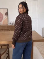 Elorivane Plus Size Floral Patchwork Jacket, Versatile Thin Outerwear for Office Rodeo, Autumn Casual Wear - Image 13