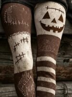 Elorivane Plus Size High Waisted Halloween Print Leggings Stylish Comfortable for Everyday Halloween Wear - Image 18