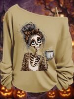 Elorivane Plus Size Moon & Star Print Sleeveless Camisole Long Sleeve T-Shirt for Spring Summer Spring Break Fall - Image 26