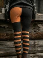 Elorivane Plus Size High Waisted Halloween Print Leggings Stylish Comfortable for Everyday Halloween Wear - Image 8