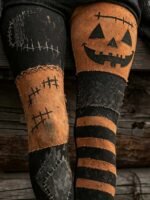 Elorivane Plus Size High Waisted Halloween Print Leggings Stylish Comfortable for Everyday Halloween Wear - Image 9
