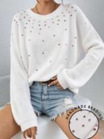 Elorivane Minimalist Crew Neck Long Sleeve Sweatshirt - Image 5