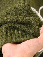 Elorivane Plus Size Green Sweater, 3D Floral Embroidered Knit Pullover, Cute French Style Autumn Winter Date Top - Image 7