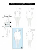 Elorivane Plus Size Faux Denim Print Casual Pastoral Blouse Spring Summer - Image 6
