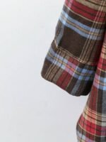 Elorivane Plus Size Women's Brushed Plaid Hooded Pullover Blouse, Mid-Length with Pockets, Casual Elegant Top for Spring, Autumn & New Year Outfits - Image 4