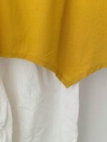 Elorivane Plus Size Women's Rust Orange 100% Cotton Linen Long Sleeve Blouse, Asymmetrical Hem Smart Casual Top for Summer Vacation, Business & Wedding Occasions - Image 4
