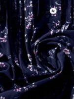 Elorivane Plus Size Women's Royal Blue Floral Blouse, Flutter Sleeve Floral Print Casual Summer Flower Top - Image 7