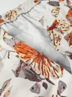 Elorivane Plus Size Women's Brown V-Neck Floral Print Loose Blouse, Elegant Casual Top for Daily Commute & Summer Wear - Image 4