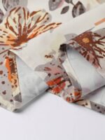 Elorivane Plus Size Women's Brown V-Neck Floral Print Loose Blouse, Elegant Casual Top for Daily Commute & Summer Wear - Image 6