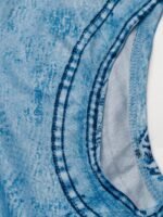 Elorivane Plus Size Faux Denim Print Casual Pastoral Blouse Spring Summer - Image 5