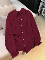 Elorivane Plus Size Women's Woven Shirt, Simple Casual Autumn Top for Daily Commute - Image 8