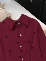 Elorivane Plus Size Women's Woven Shirt, Simple Casual Autumn Top for Daily Commute - Image 12