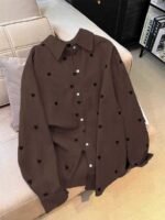 Elorivane Plus Size Women's Woven Shirt, Simple Casual Autumn Top for Daily Commute - Image 15